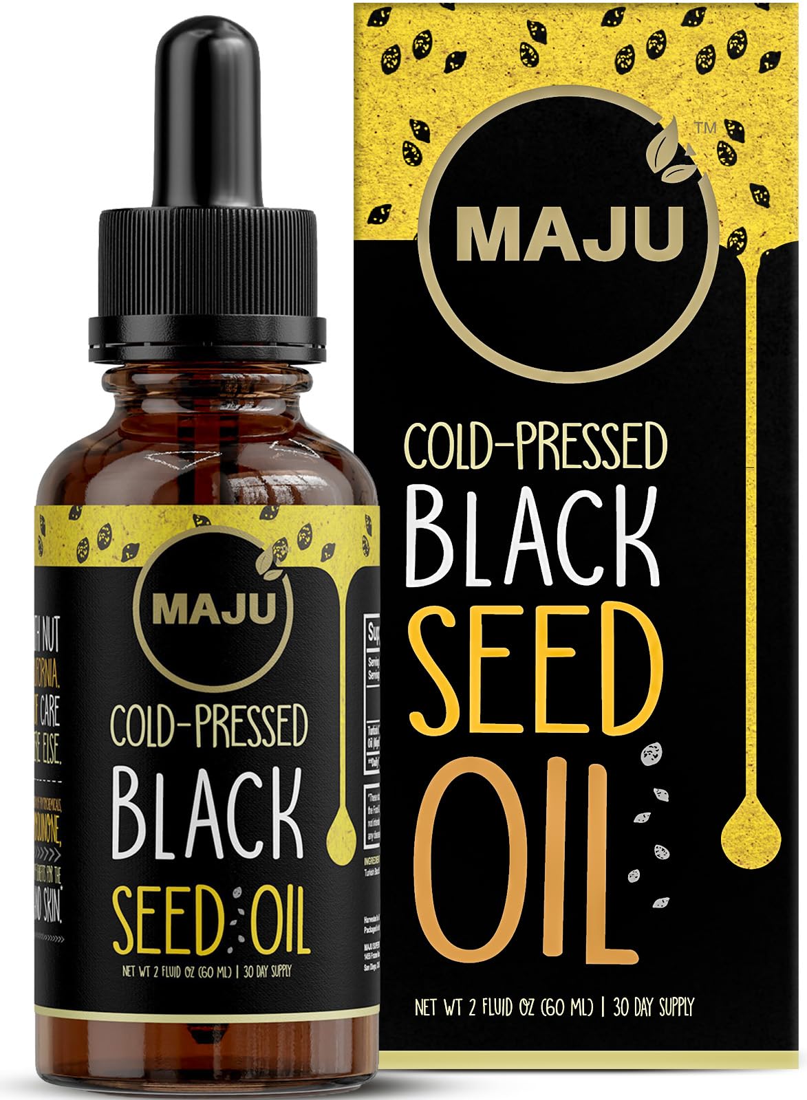 MAJU Black Seed Oil - Cold-Pressed Turkish Nigella Sativa