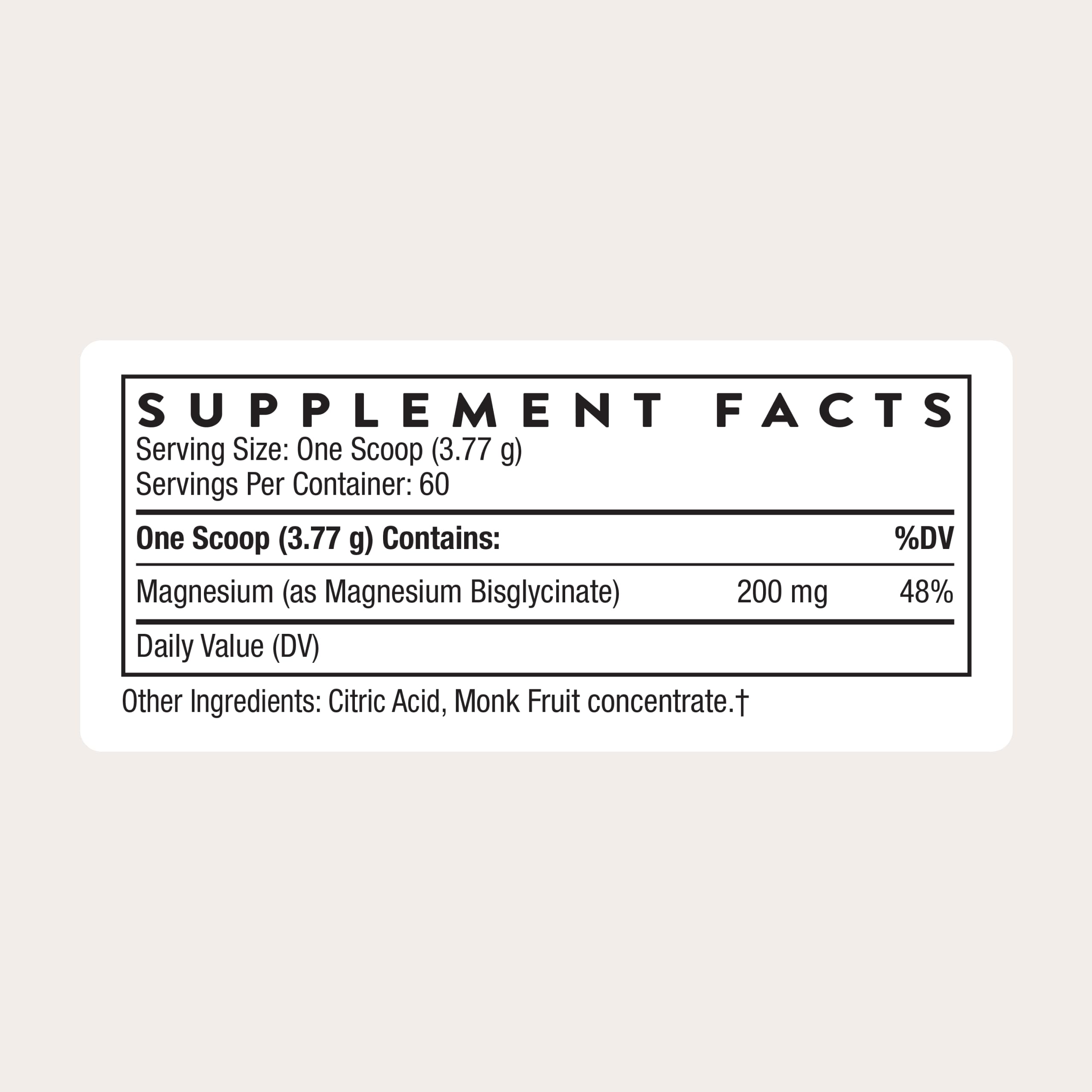 Thorne Magnesium Bisglycinate Powder Dietary Supplement

