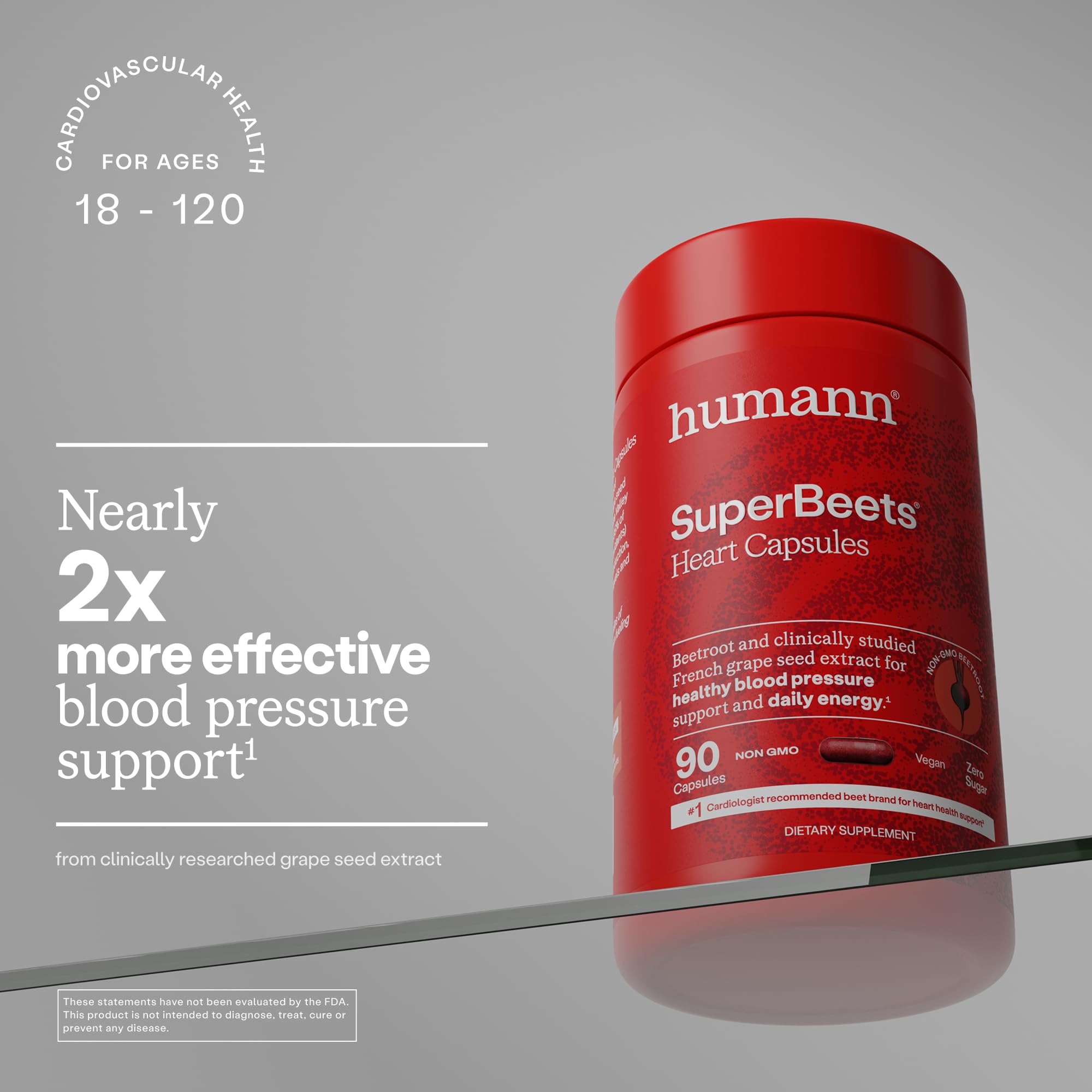 Humann SuperBeets Beet Root Capsules 1000mg

