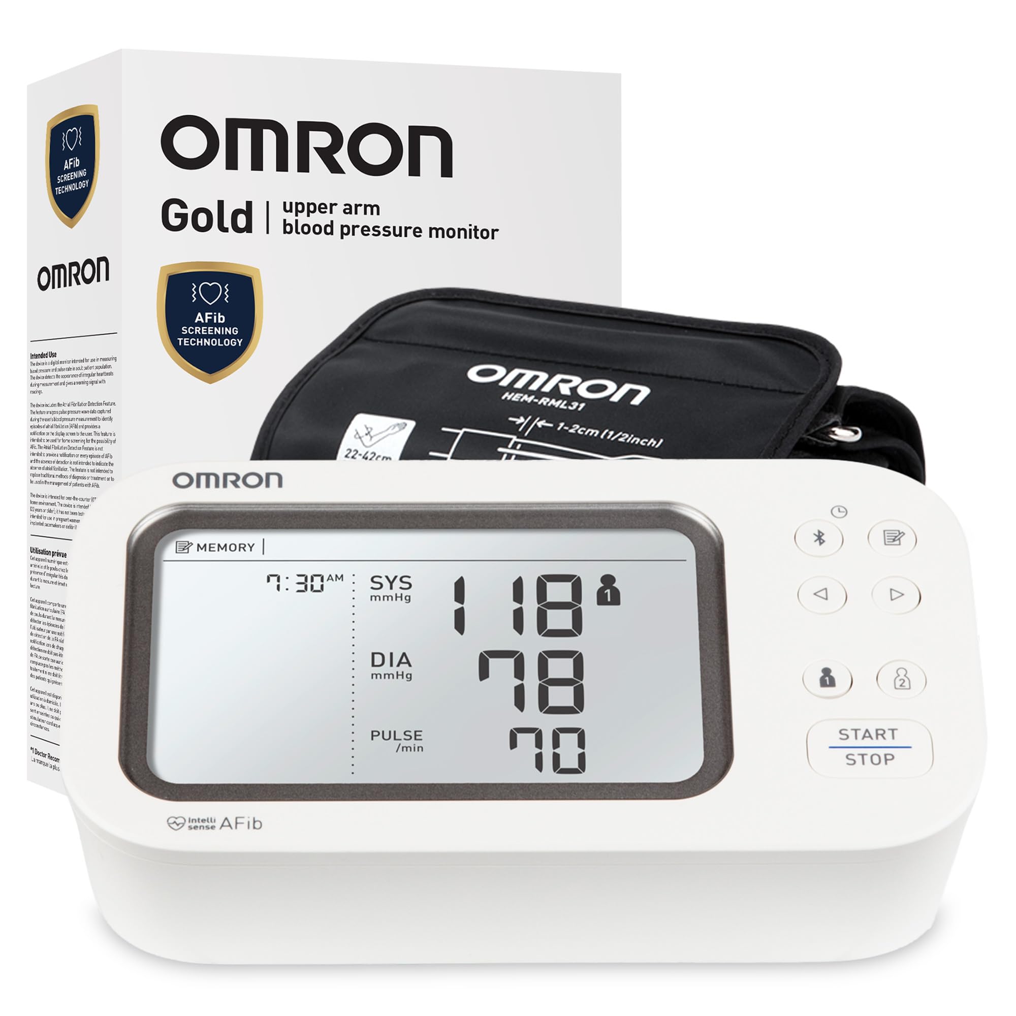 OMRON Blood Pressure Monitor with AFib Detection


