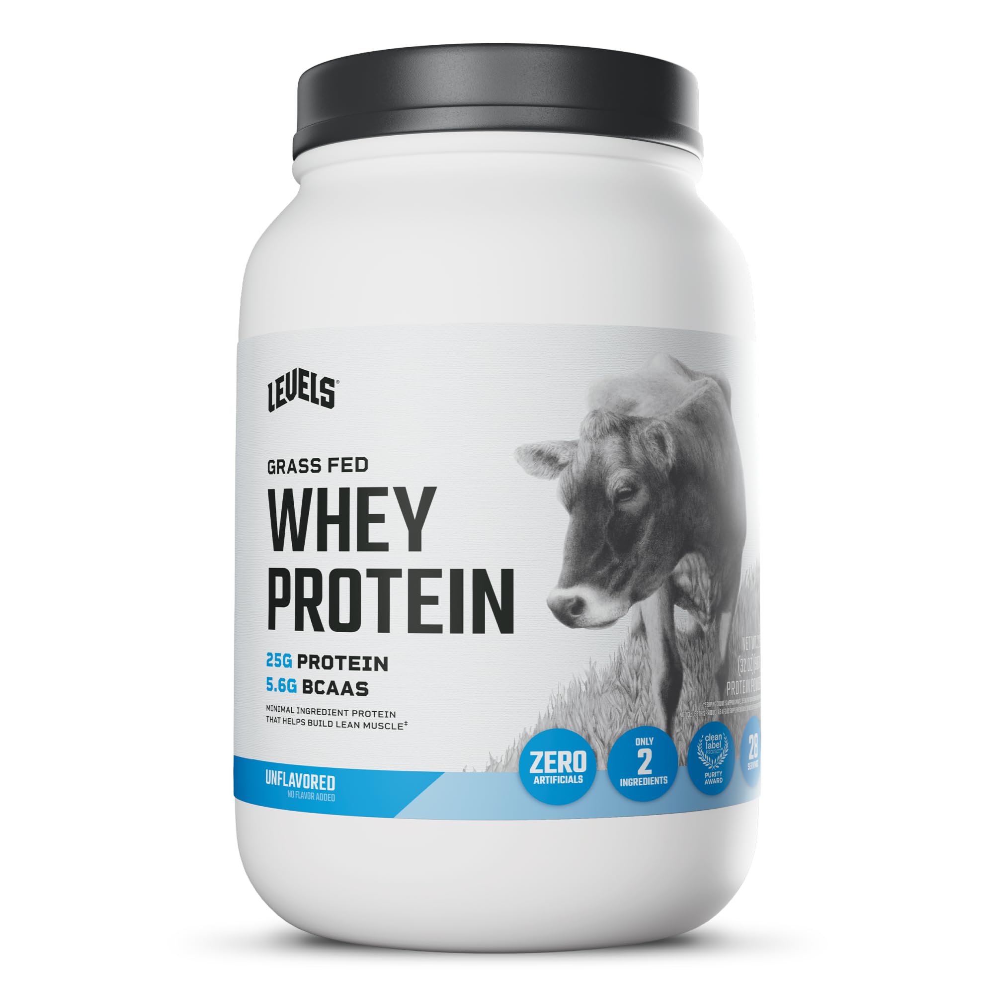 Levels Grass-Fed Whey Protein Powder No Artificials