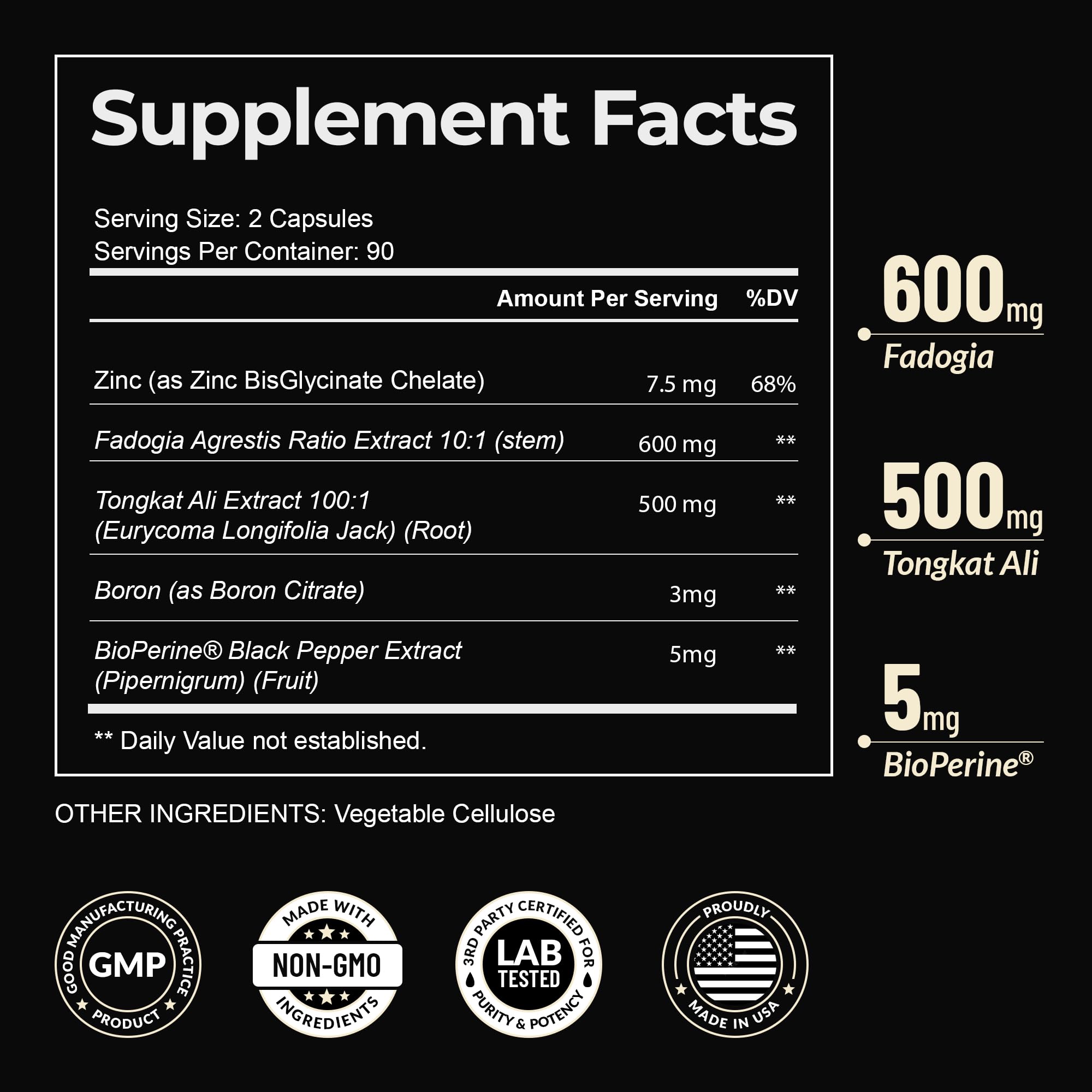 Earth Elixir Fadogia Agrestis Tongkat Ali Testosterone

