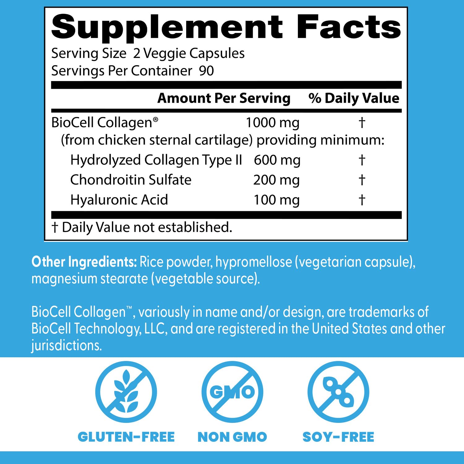 Hyaluronic Acid with Chondroitin Sulfate BioCell Collagen

