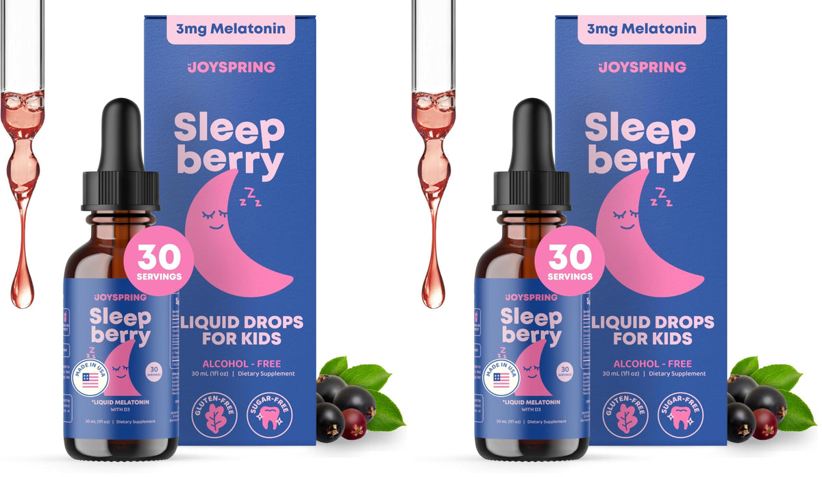 JoySpring Sleepberry Kids Melatonin Liquid with L-Theanine