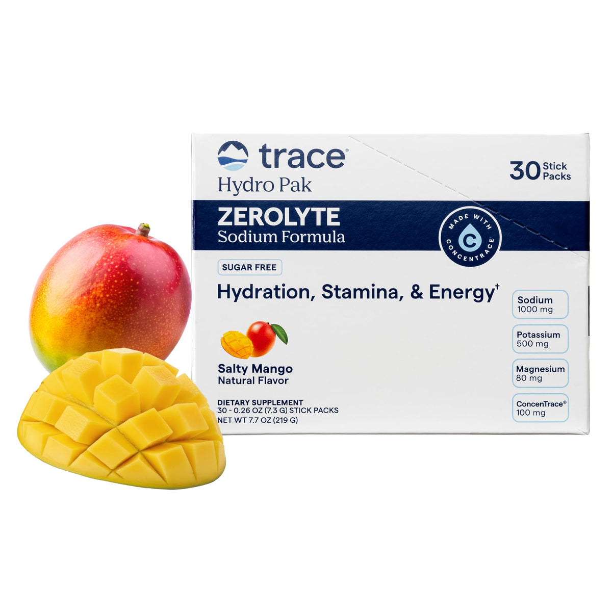 Trace Minerals ZeroLyte Electrolyte Mix — Zero Sugar Hydration with Ancient Sea Salt & Coconut Water