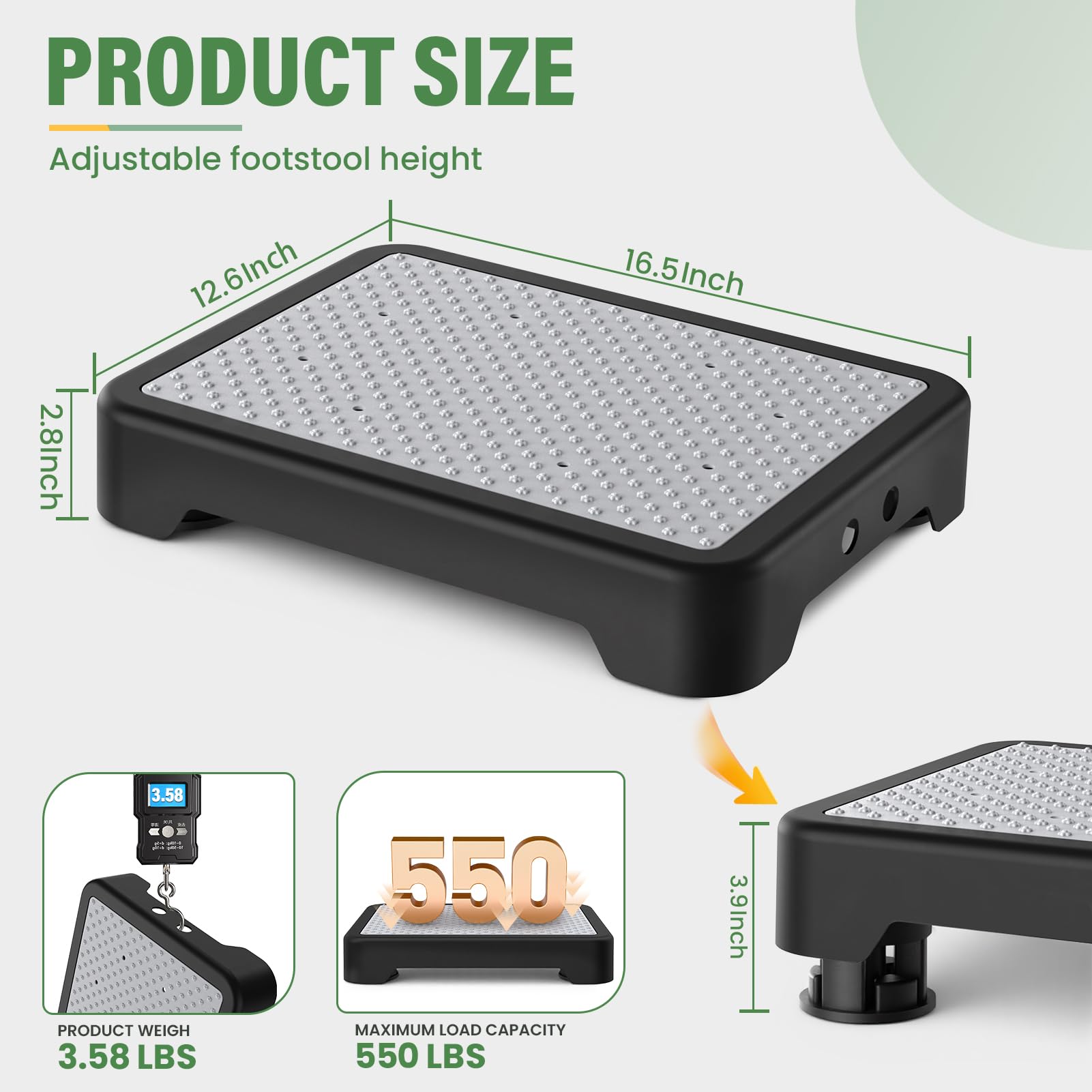 SOYO Mobility Step Stool - Non-Slip Portable

