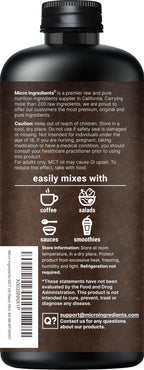 Micro Ingredients Organic MCT Oil - Keto & Vegan

