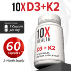 Vitamin D and K Supplement by 10X Health

