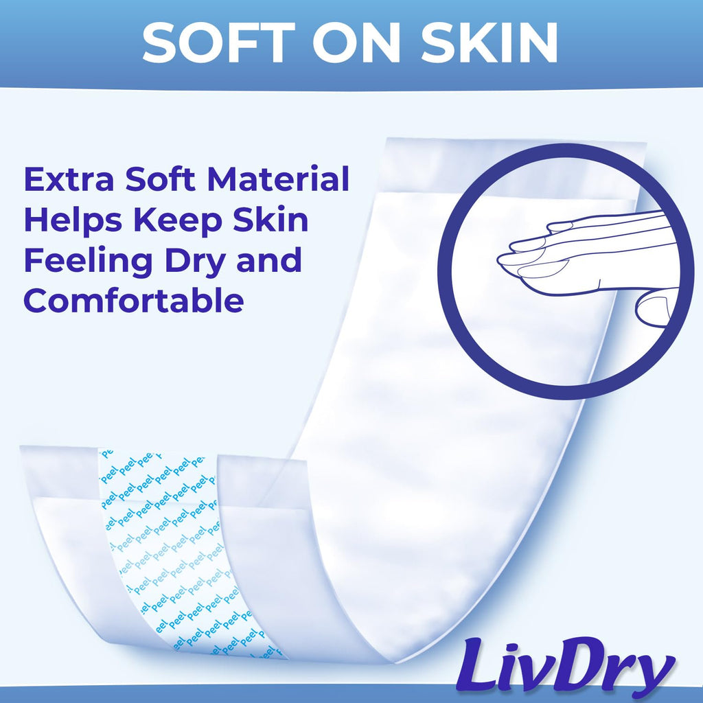 LivDry Incontinence Booster Pads for Adults | Disposable

