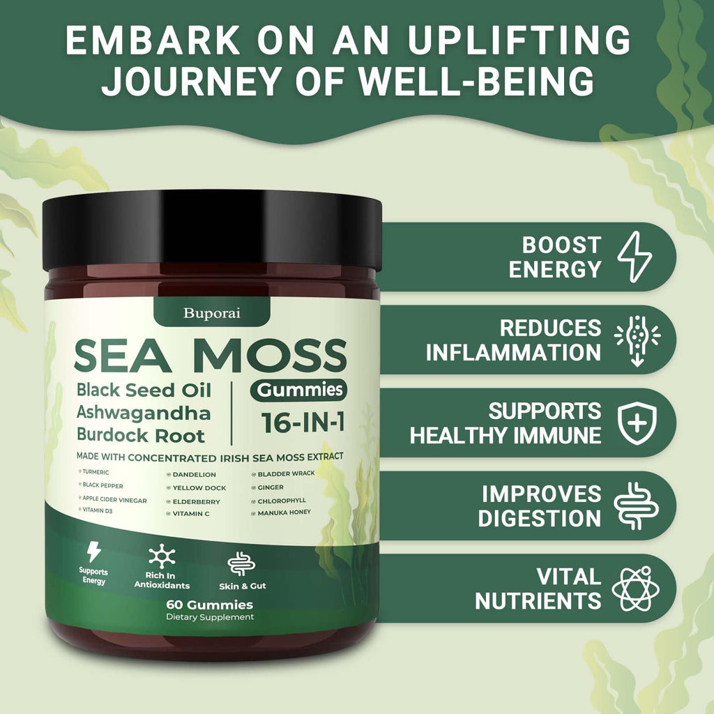 Sea Moss Gummies with Bladderwrack – Immune & Digestion

