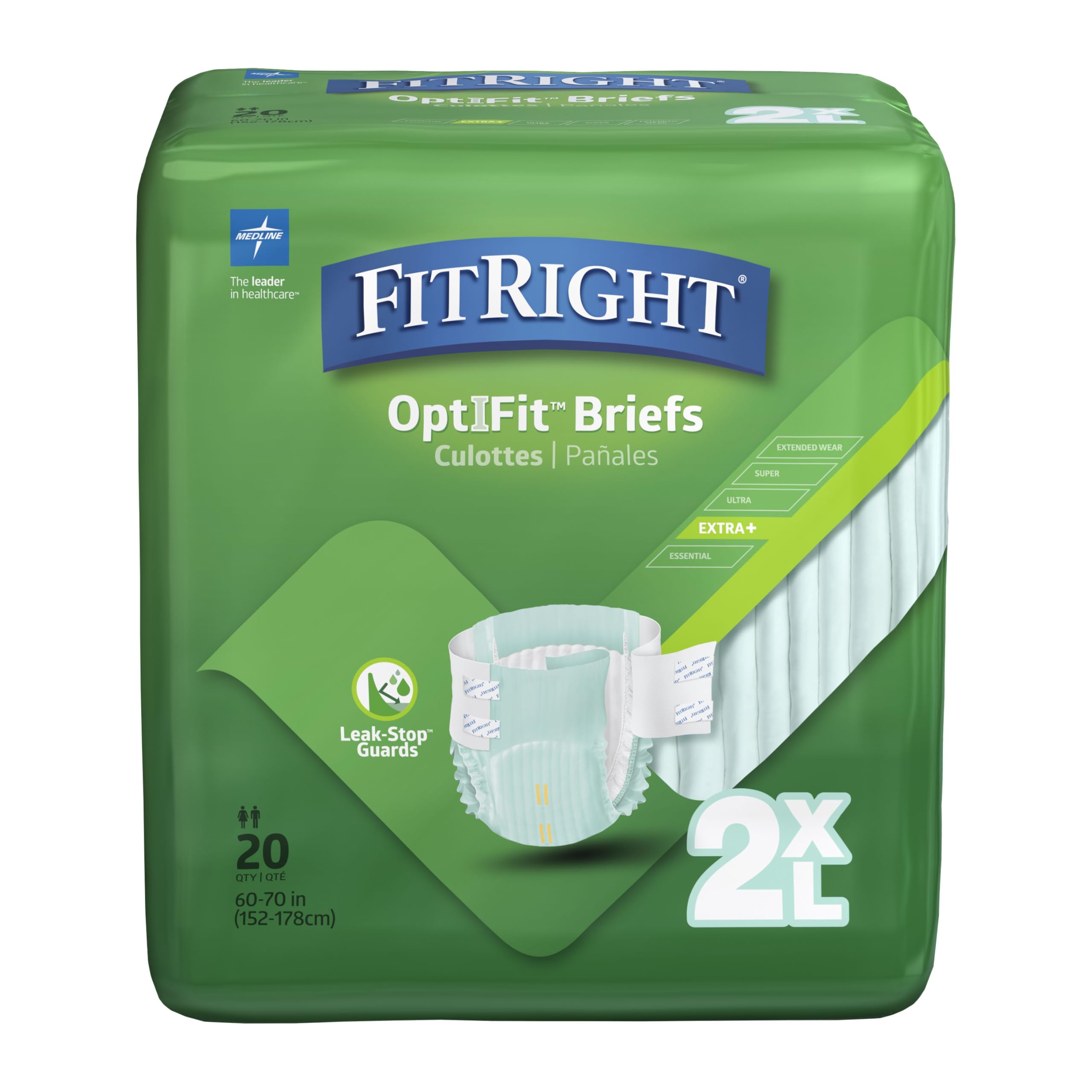 FitRight Adult Diapers with Tabs Extra+Heavy Absorbency