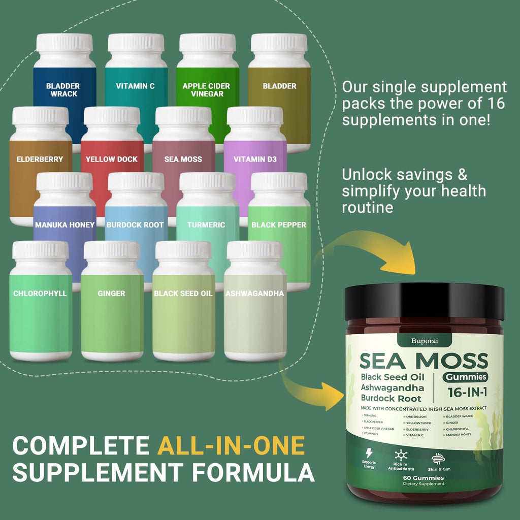 Sea Moss Gummies with Bladderwrack – Immune & Digestion

