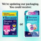 Because Overnight Booster Pads for Incontinence Underwear

