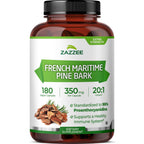 Zazzee Pine Bark Extract 350 mg Capsule | Vegan & Kosher

