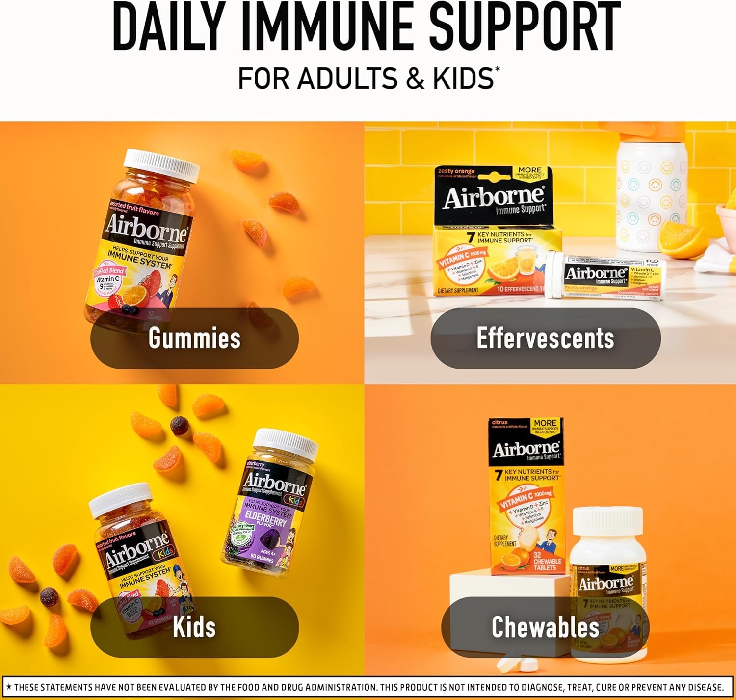 Airborne Vitamin C + Zinc Immune Support Chewables

