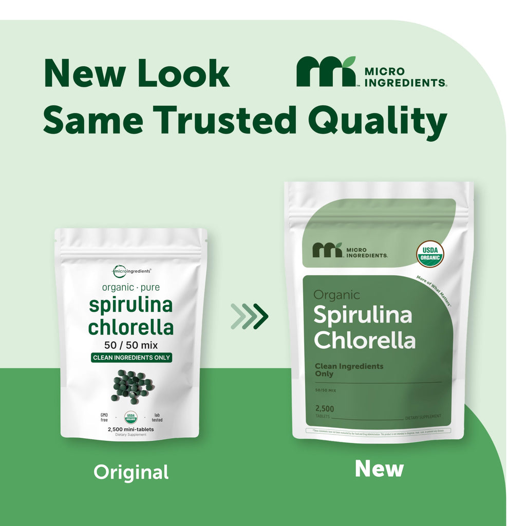 Micro Ingredients Organic Spirulina & Chlorella Mini Tablets

