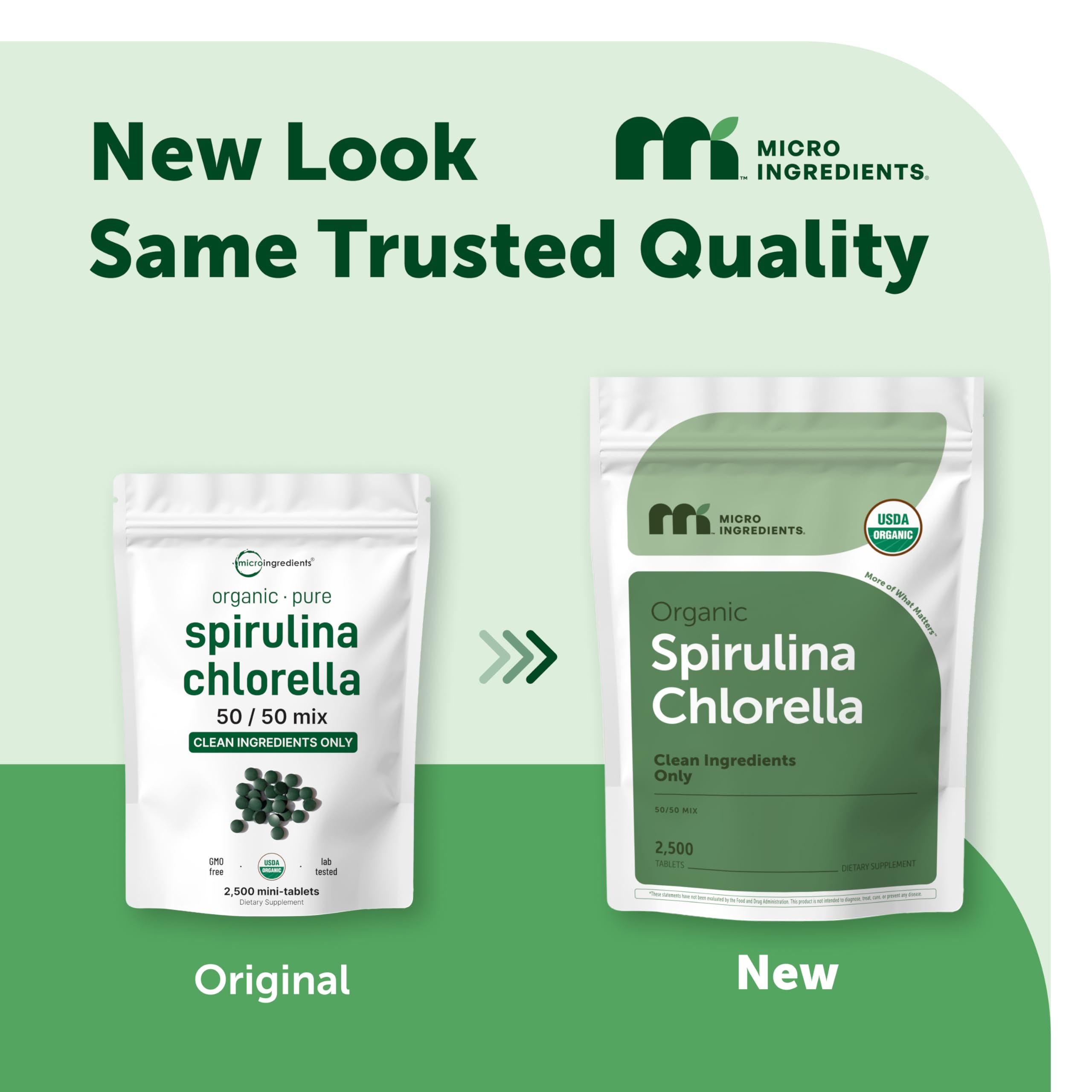 Micro Ingredients Organic Spirulina & Chlorella Mini Tablets

