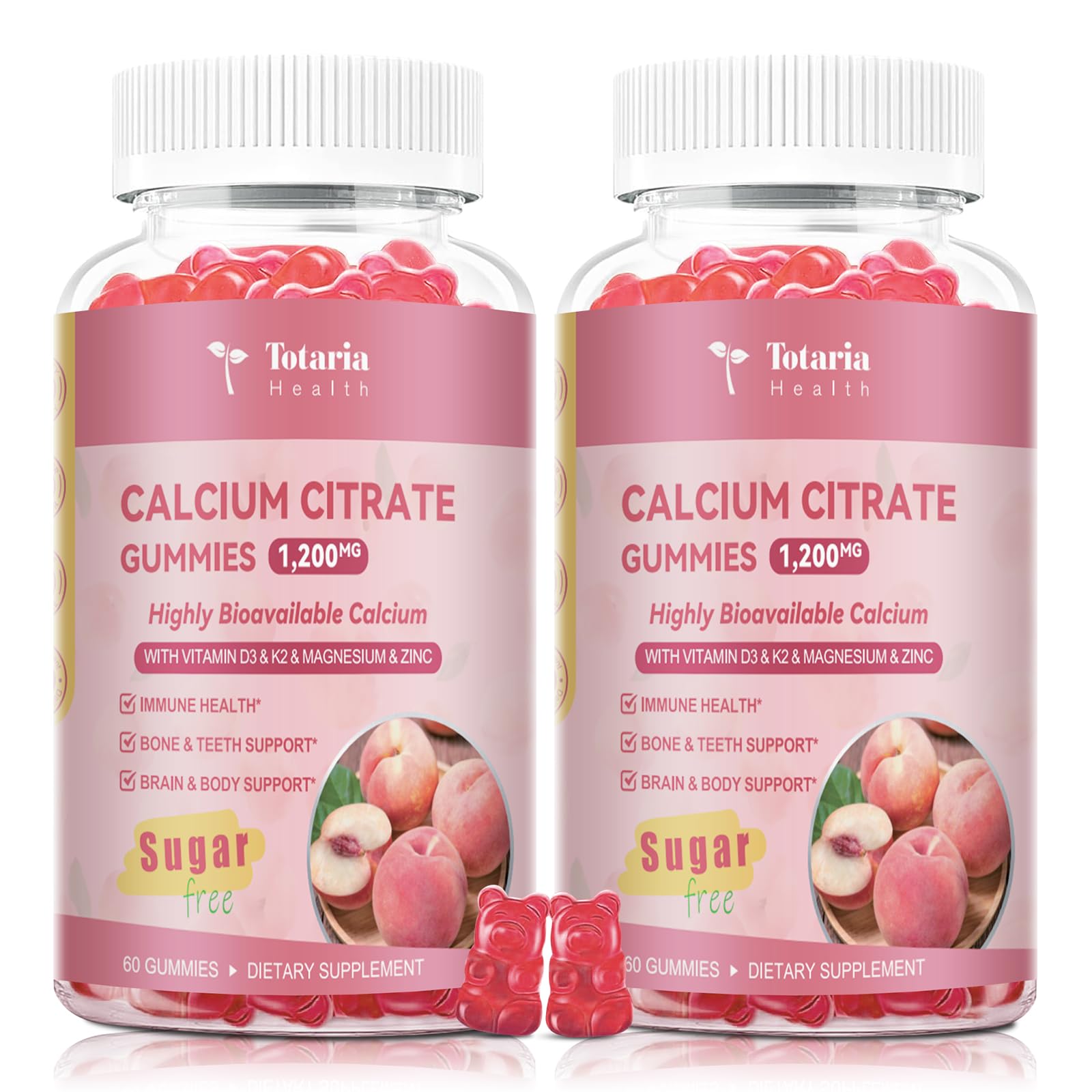 Calcium Citrate Gummies with D3 & K2 for Women, Bone Health