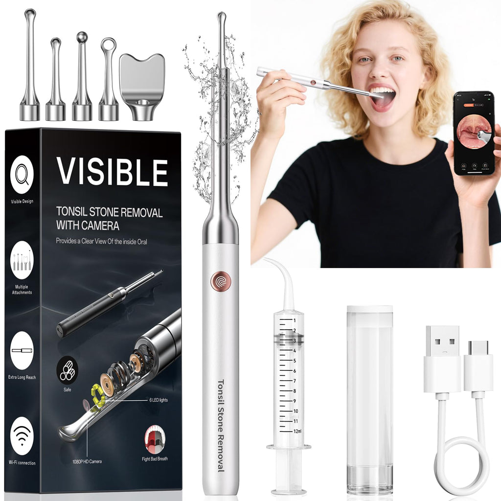 Tonsil Stone Remover with Camera - 1080P Visual Kit

