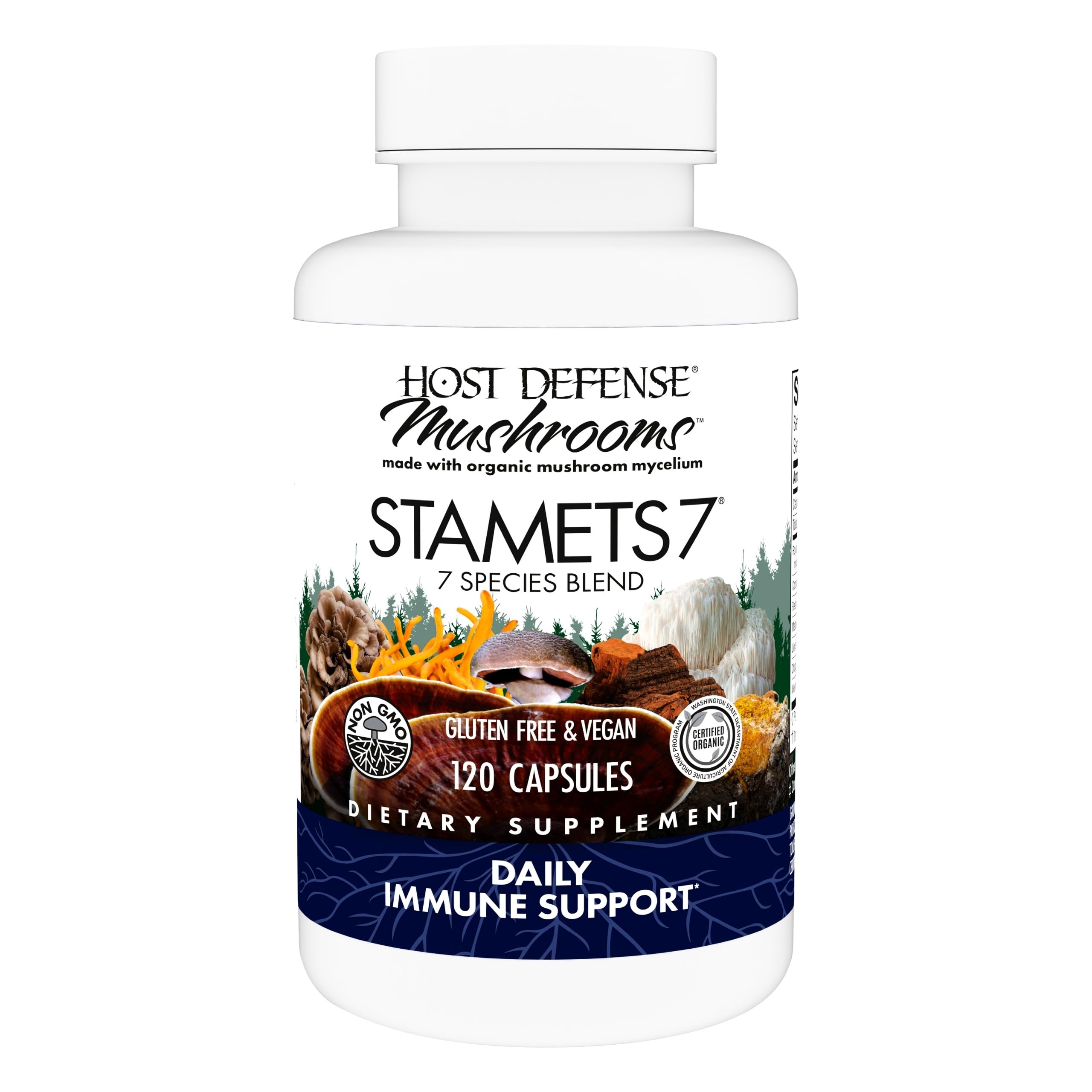 Host Defense Stamets 7-7 Mushroom Supplement Immune Support

