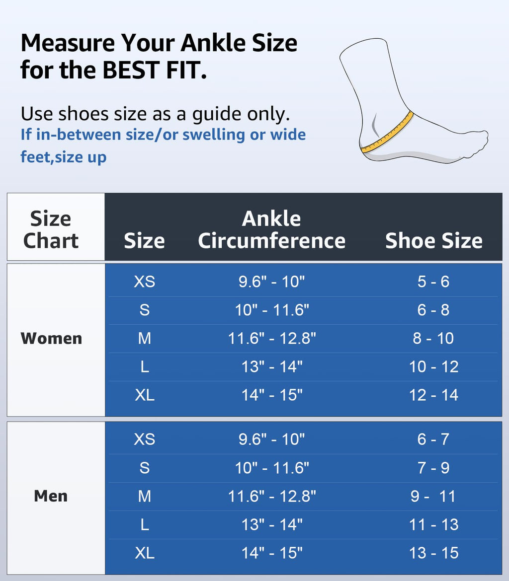 Slim-Fit Ankle Brace with Quick Lace Up and 2 Auto-Shaped Pads

