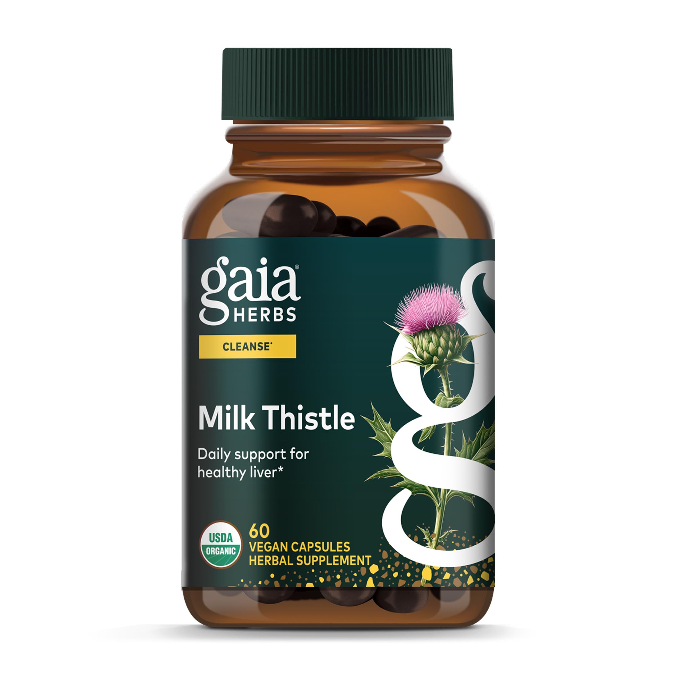 Gaia Herbs Milk Thistle Liver Health Supplement - Full-Spectrum Vegan