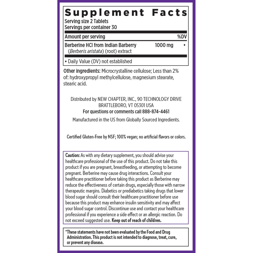 New Chapter Berberine Supplement for Metabolic Health

