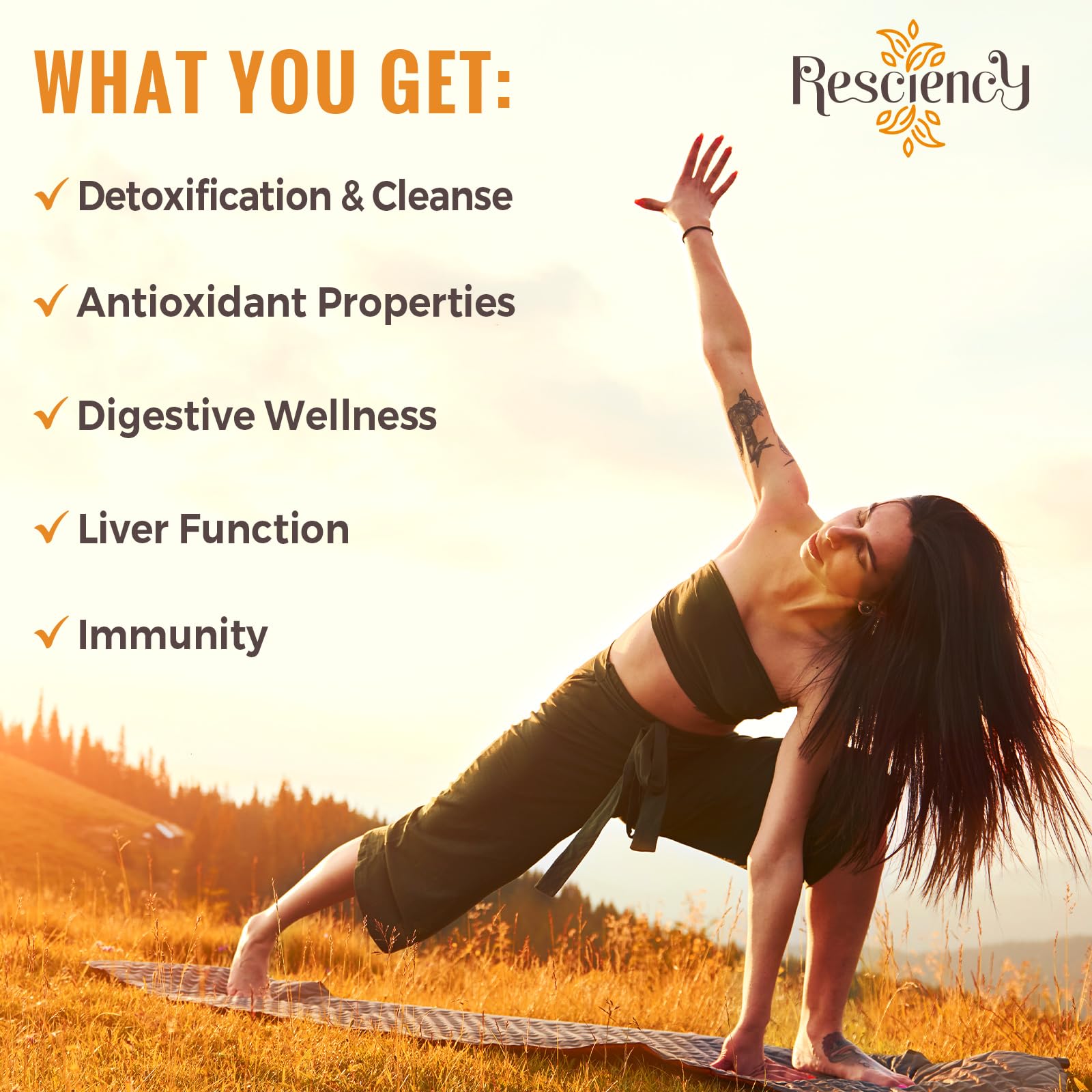 Resciency Detox Binder Supplement with Charcoal and Minerals

