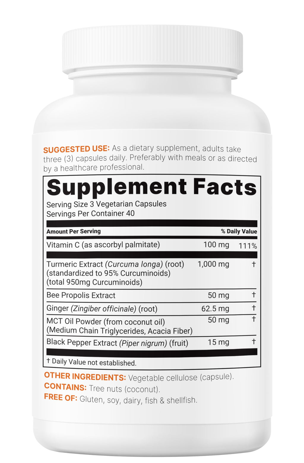 Micro Ingredients Turmeric Curcumin 1000mg with Black Pepper


