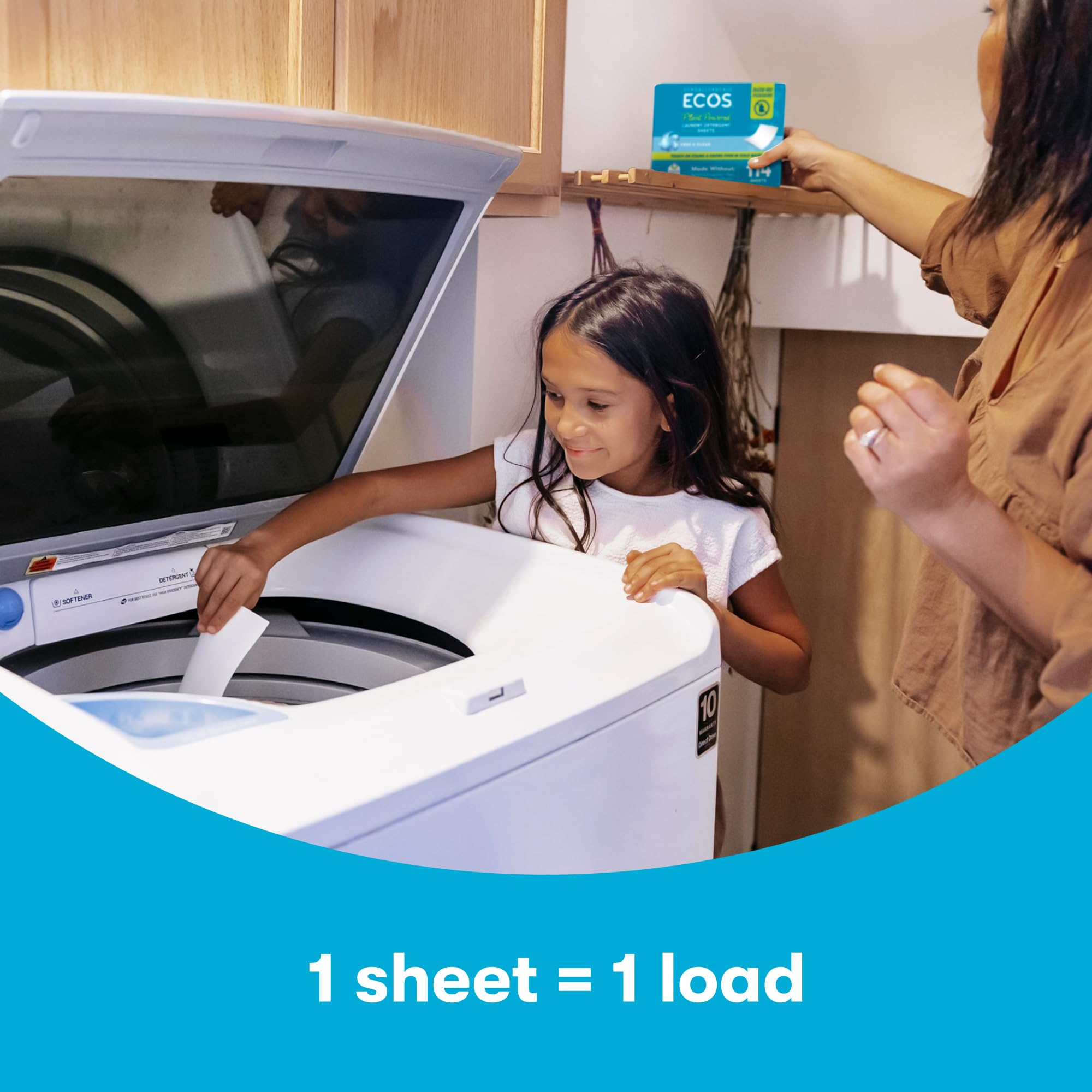 ECOS Laundry Detergent Sheets Plastic-Free Plant-Powered

