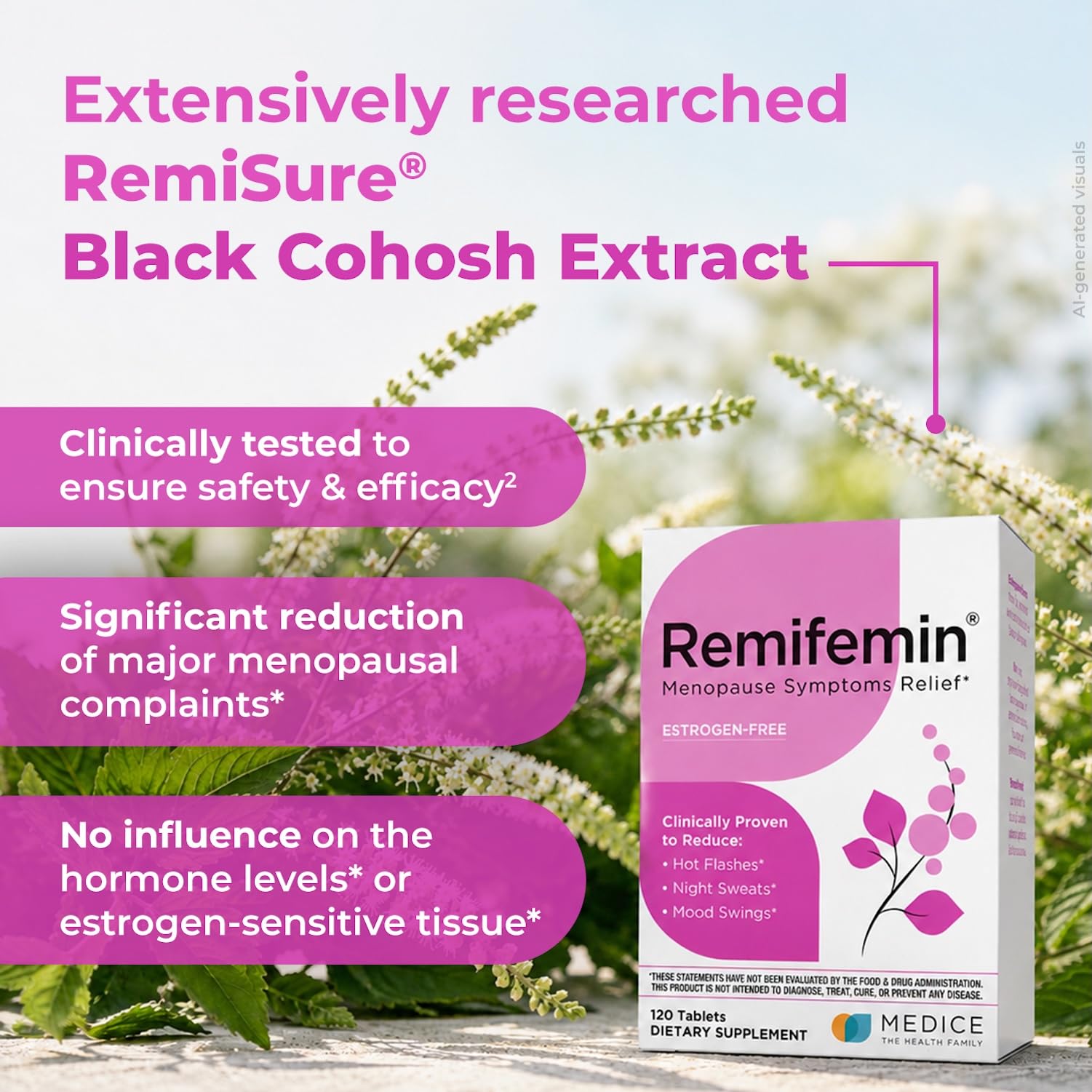 Remifemin Menopause Relief – Clinically Proven Black Cohosh

