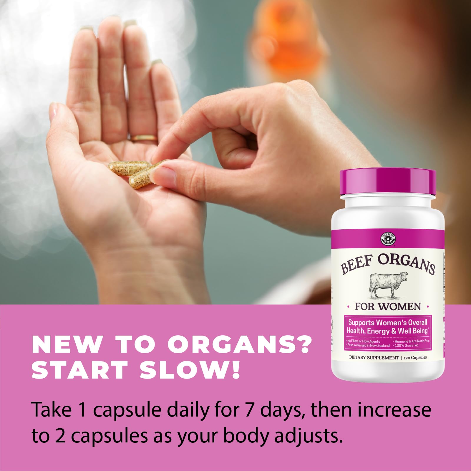 Beef-Derived Women's Wellness Supplement

