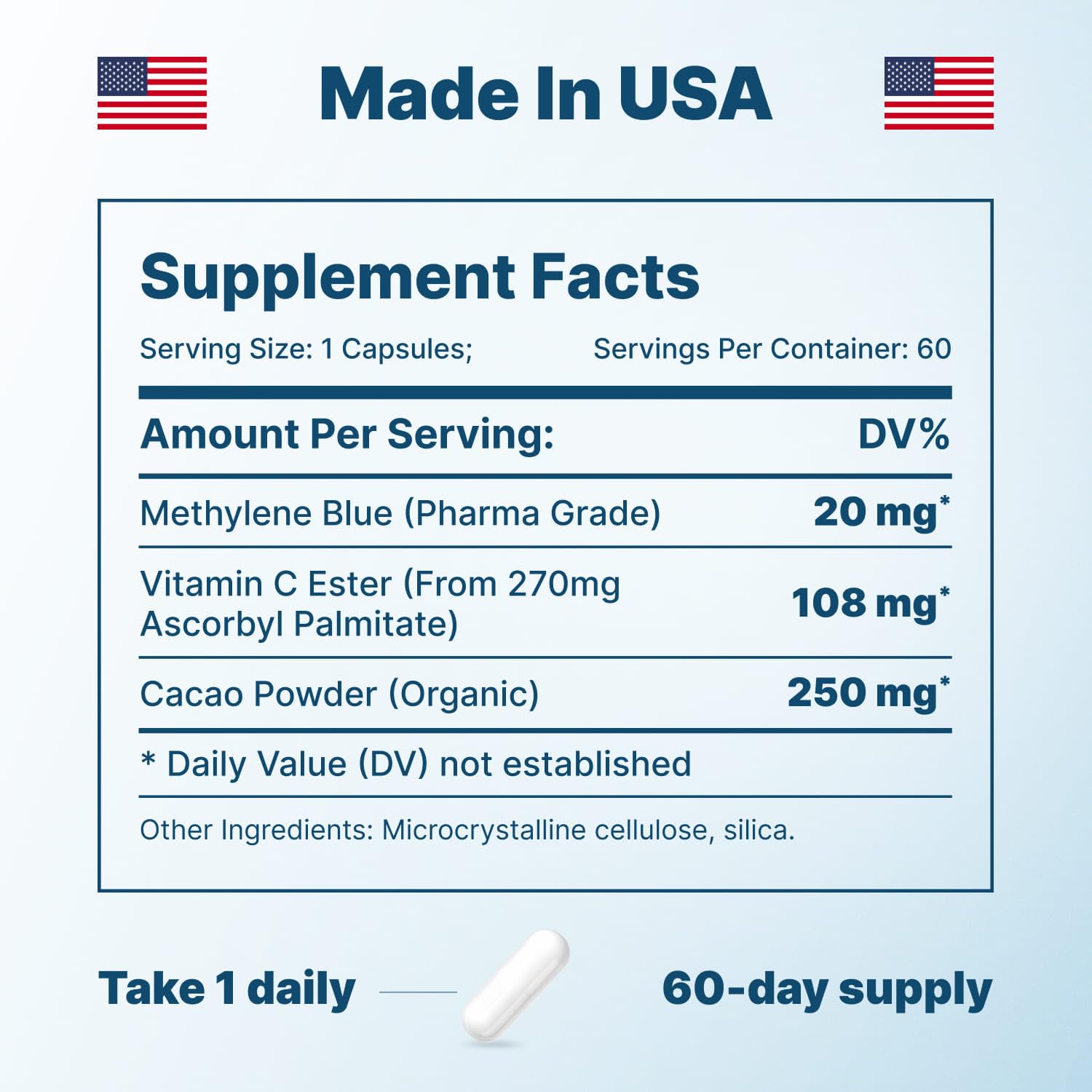 Methylene Blue Capsules | Pharmaceutical-Grade Memory & Focus

