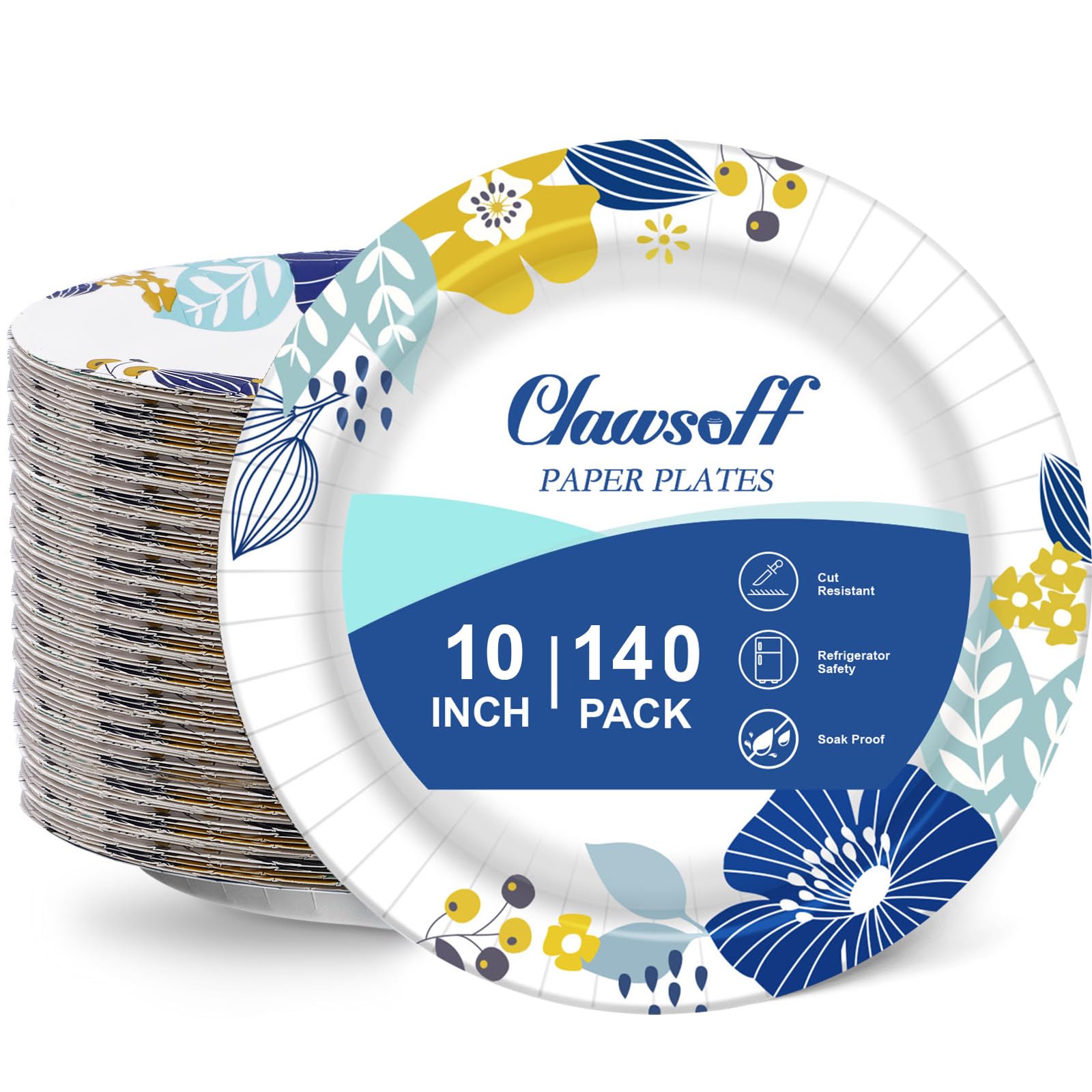 Clawsoff Disposable Paper Plates for Parties