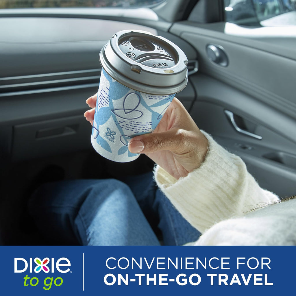 Paper Coffee Cups Dixie To Go - Insulated Non-Slip Grip

