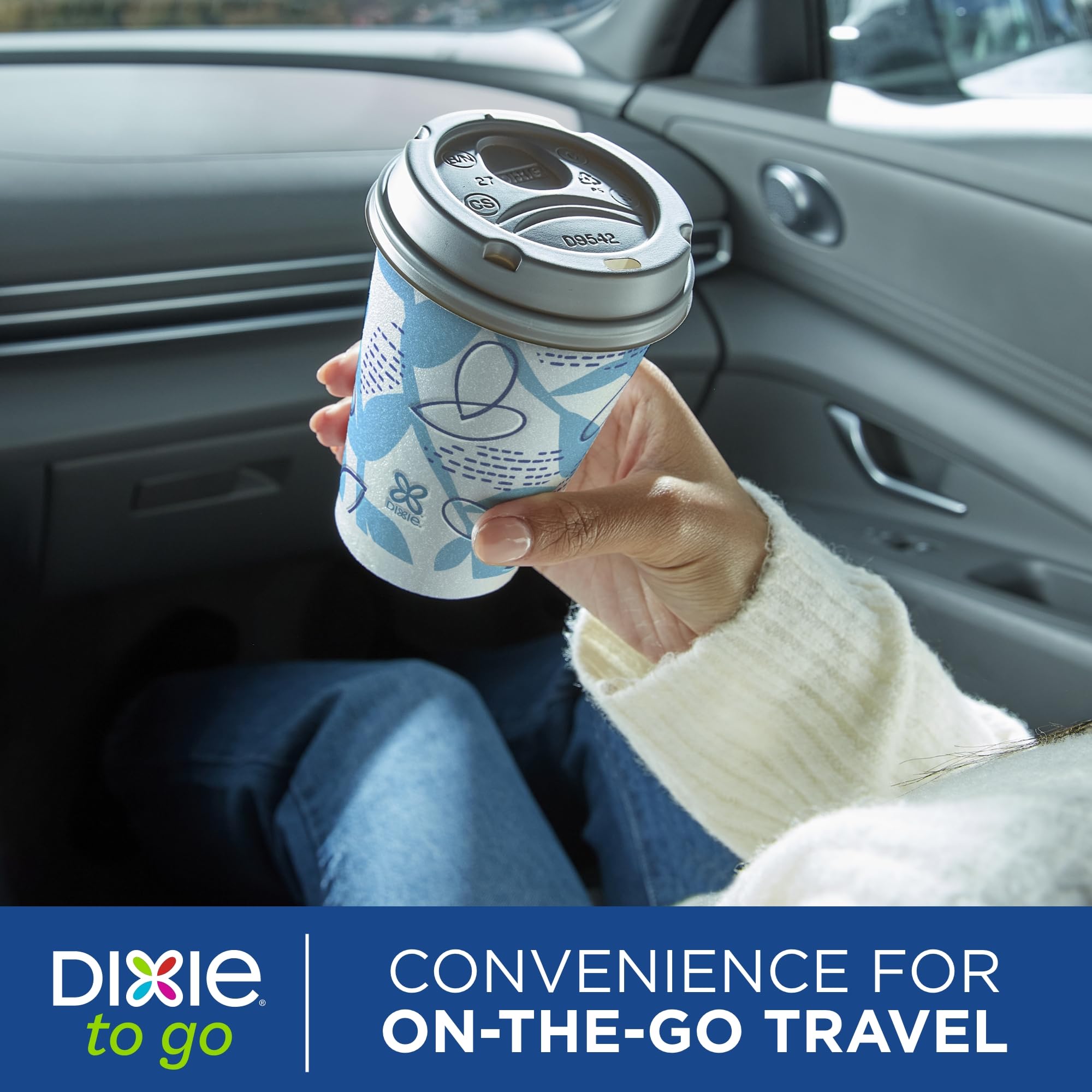 Paper Coffee Cups Dixie To Go - Insulated Non-Slip Grip

