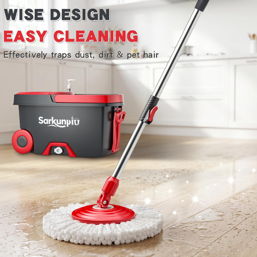 Spin Mop and Bucket System | Stainless Steel Wringer

