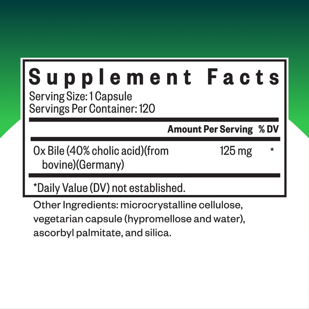 Seeking Health Ox Bile Digestive Enzyme & Gallbladder Support

