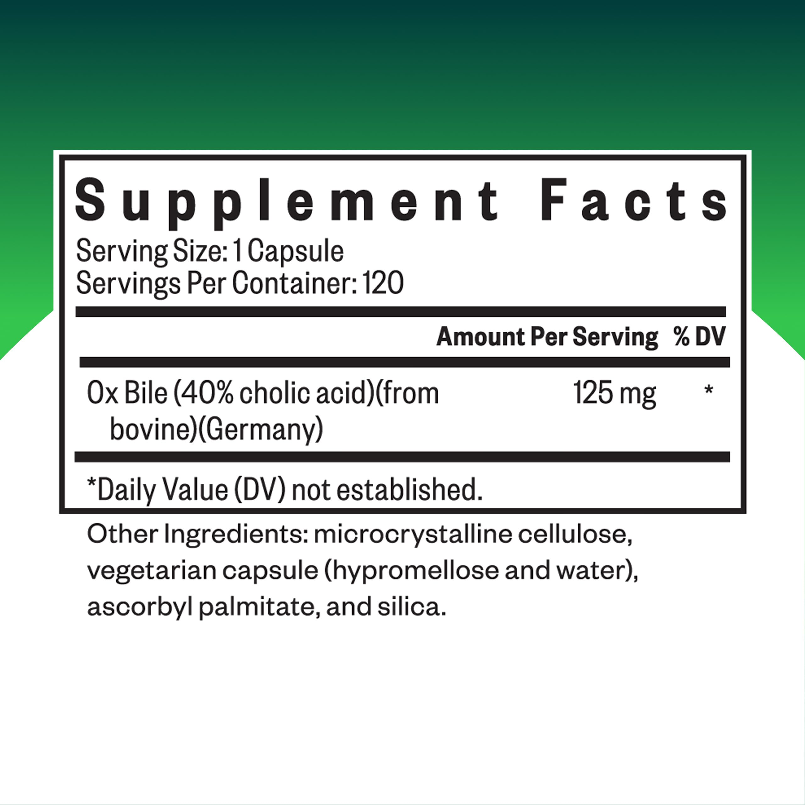 Seeking Health Ox Bile Digestive Enzyme & Gallbladder Support

