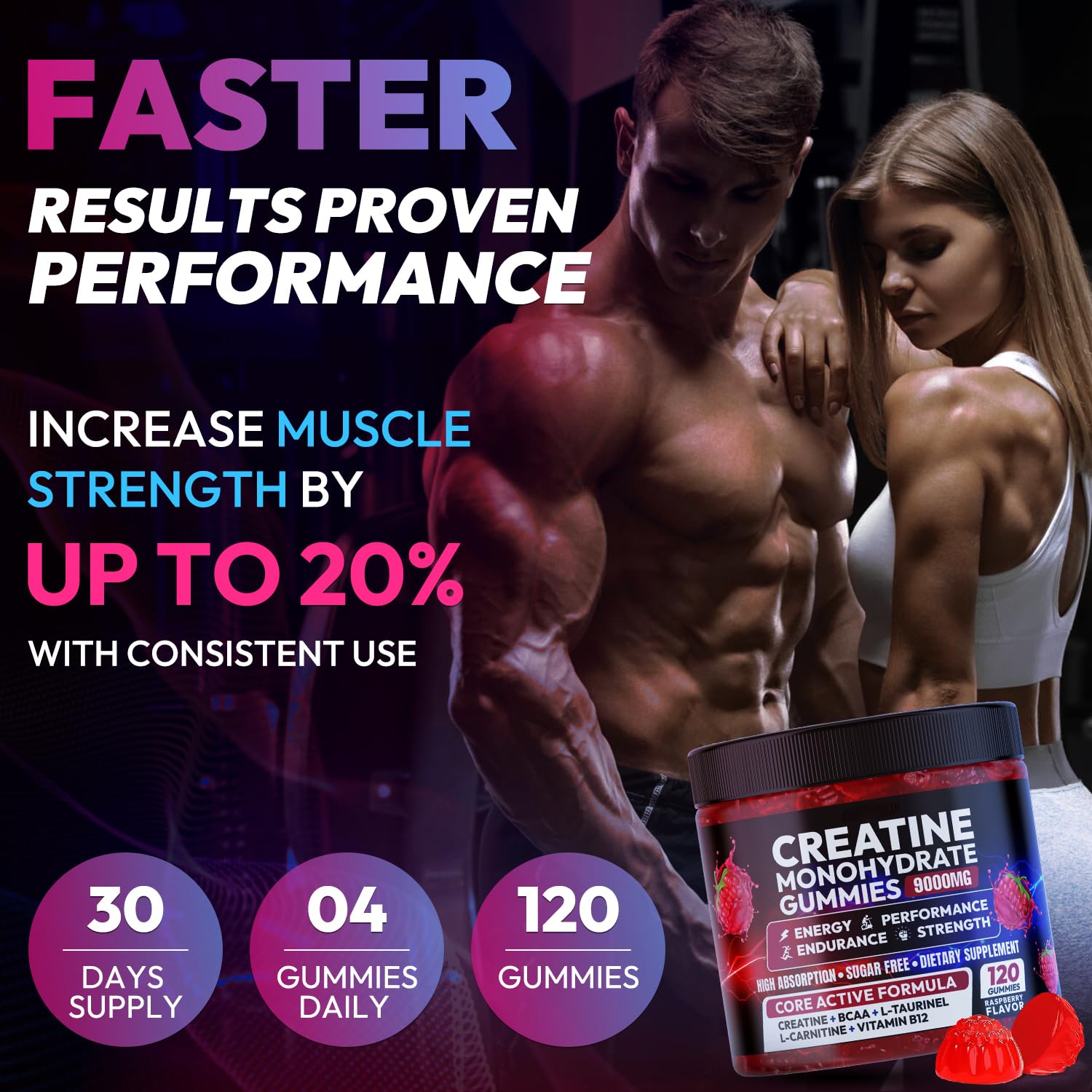 Cytona Creatine Monohydrate Gummies for Strength & Endurance

