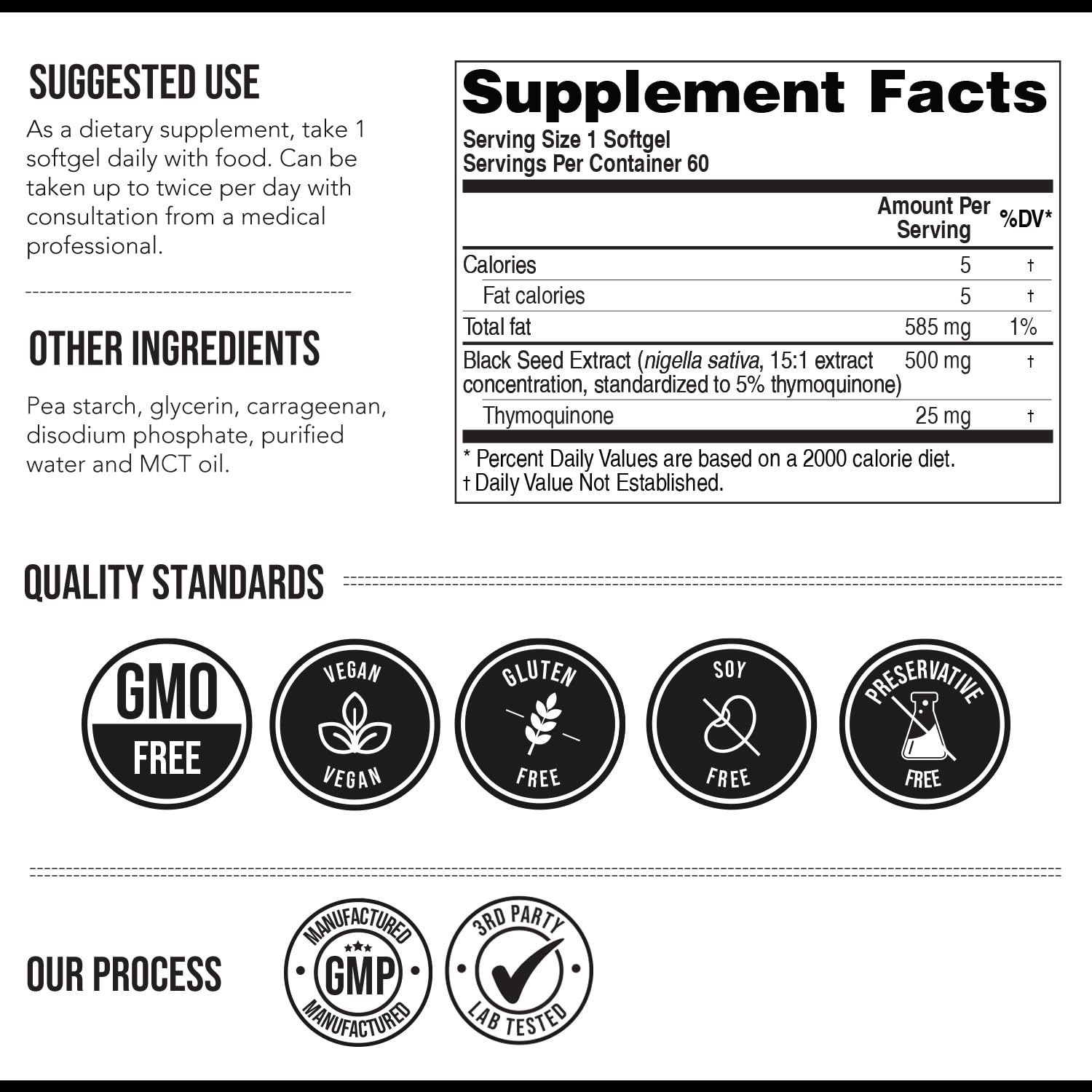 TQ-Advanced Black Seed Oil Softgels 5% Thymoquinone

