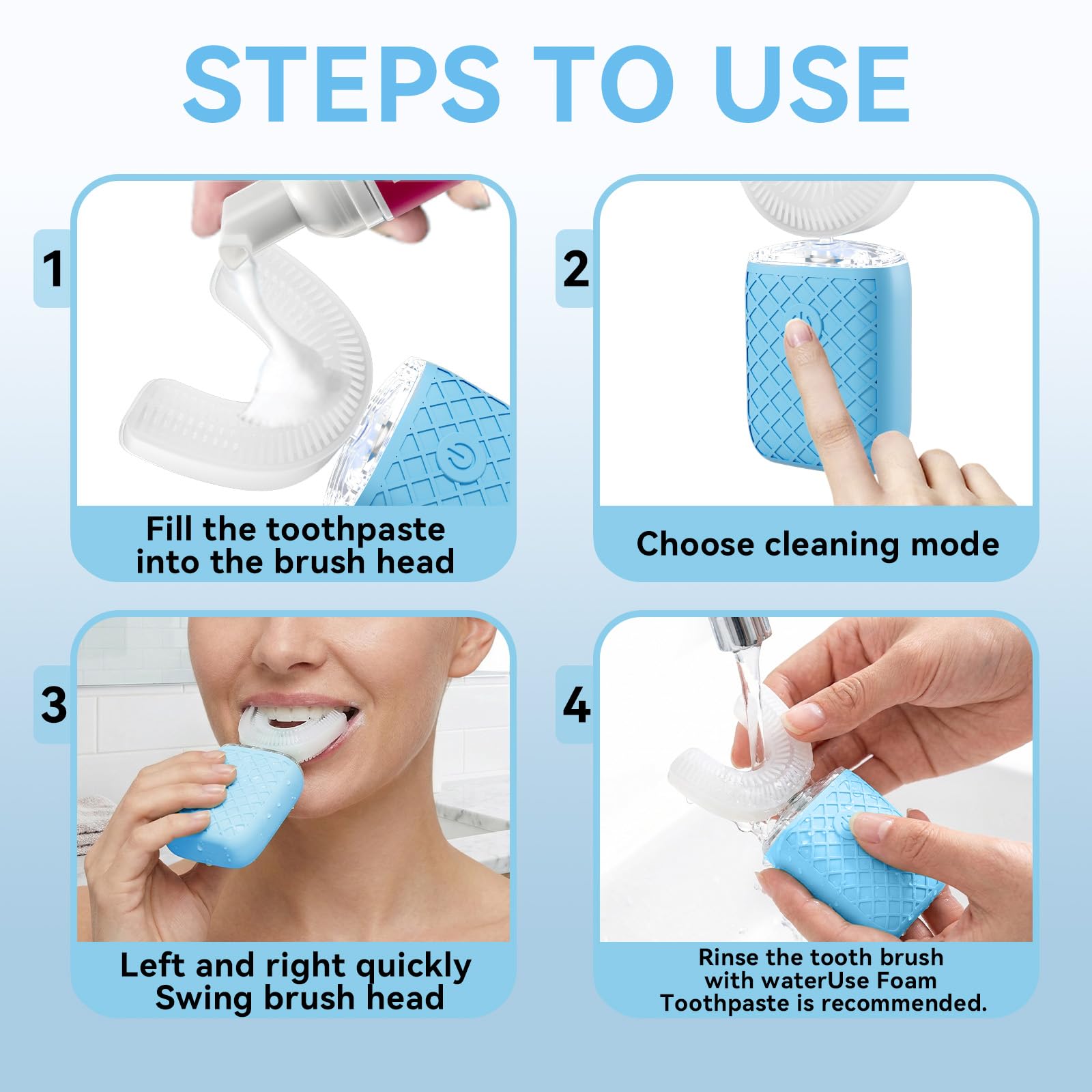 Sonic Electric Toothbrush for Adults – 360° Stain Removal

