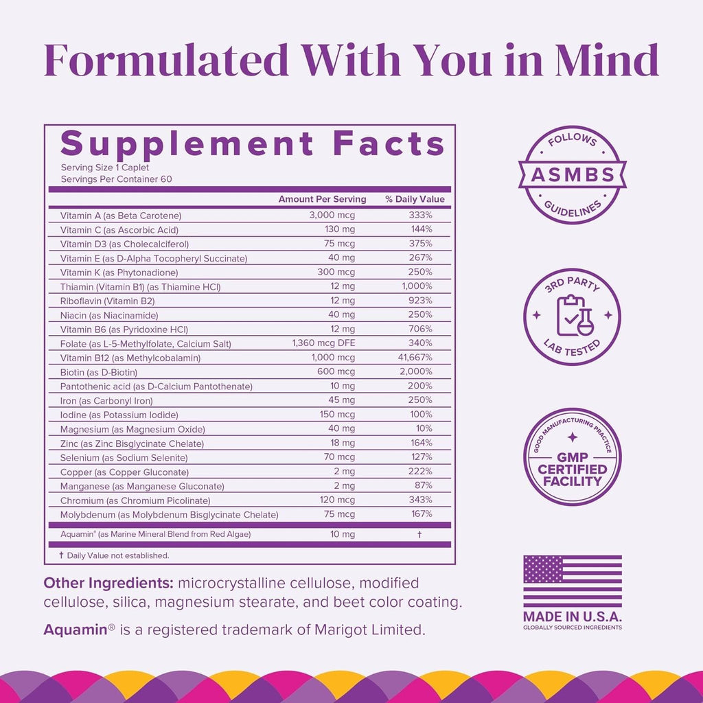 BariMelts Bariatric Multivitamin for Women with Iron

