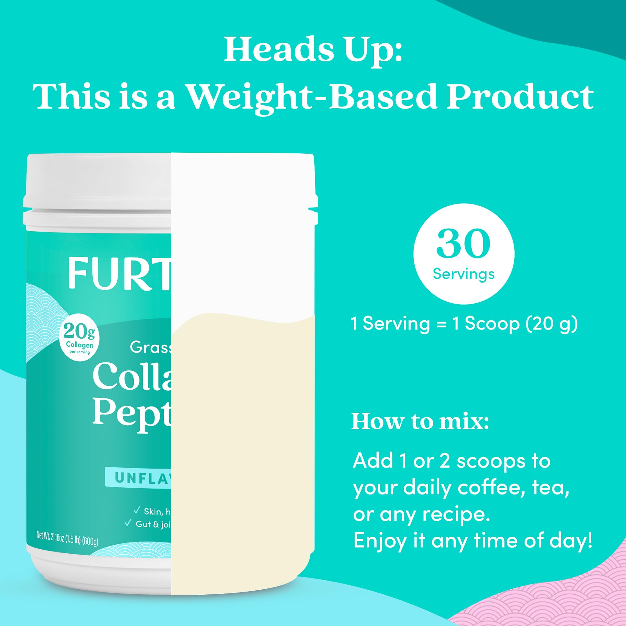 Further Food Collagen Peptides Powder Unflavored Grass-Fed

