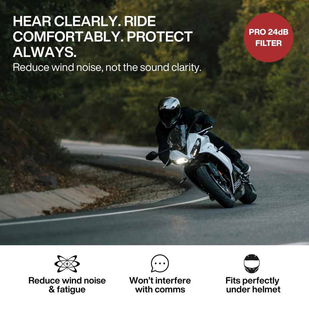 EARPEACE Motorcycle Ear Plugs with High-Fidelity Filter

