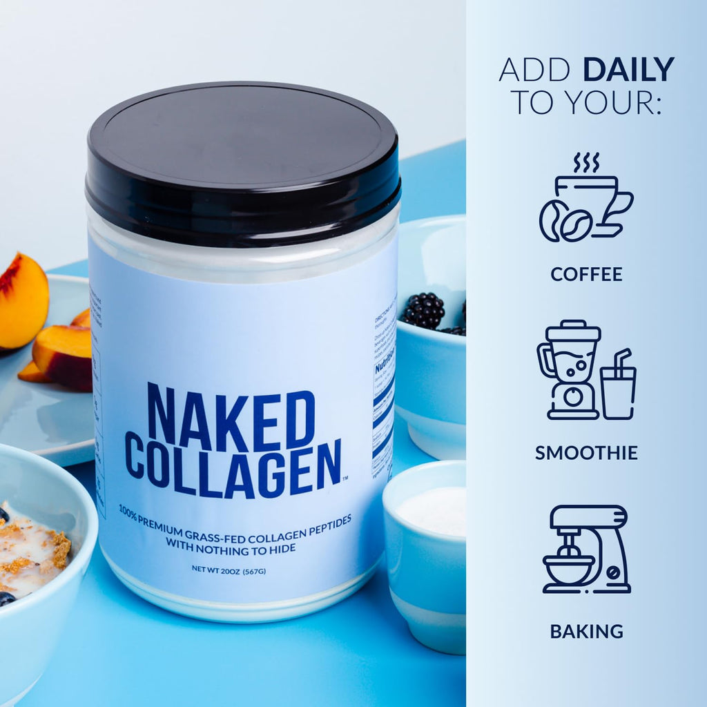 NAKED Collagen Peptides Protein Powder - Grass-Fed NSF Certified


