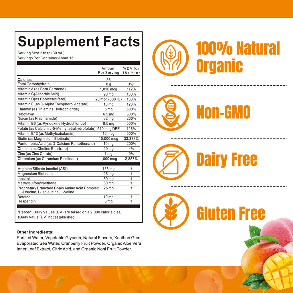 Liquid Multivitamin for Hair Growth & Skin Support

