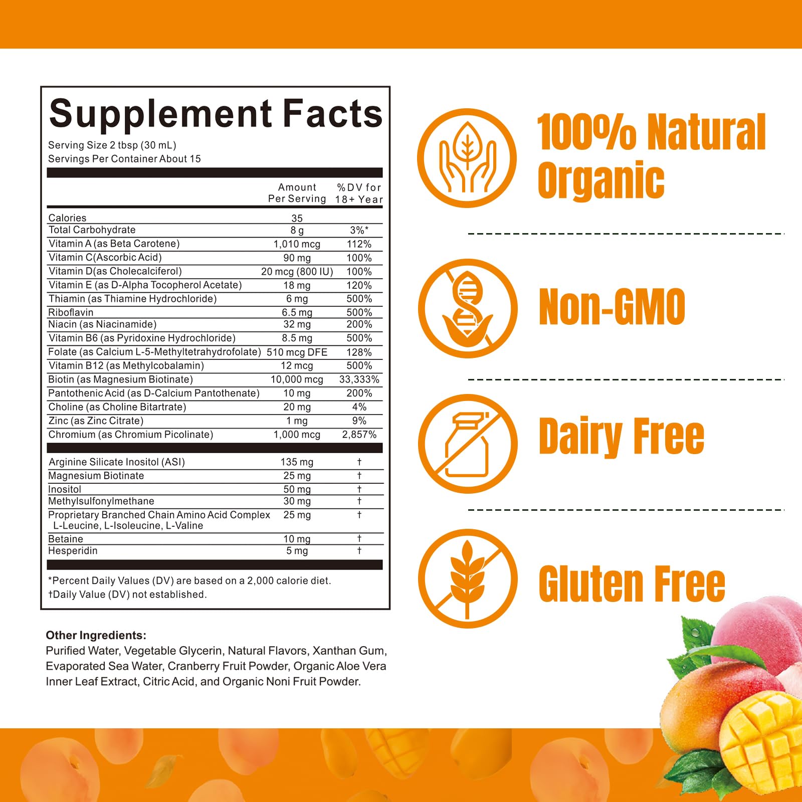 Liquid Multivitamin for Hair Growth & Skin Support

