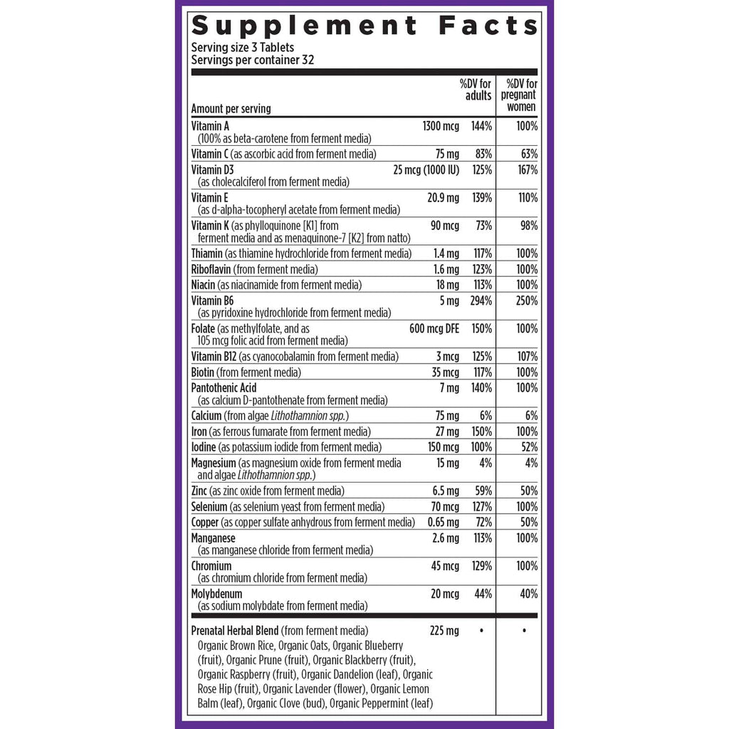 New Chapter Advanced Prenatal Vitamins Organic Fermented

