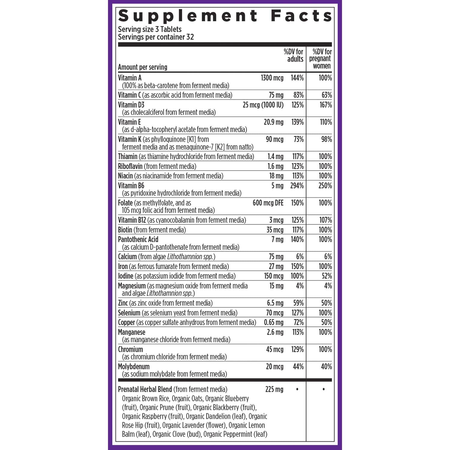 New Chapter Advanced Prenatal Vitamins Organic Fermented

